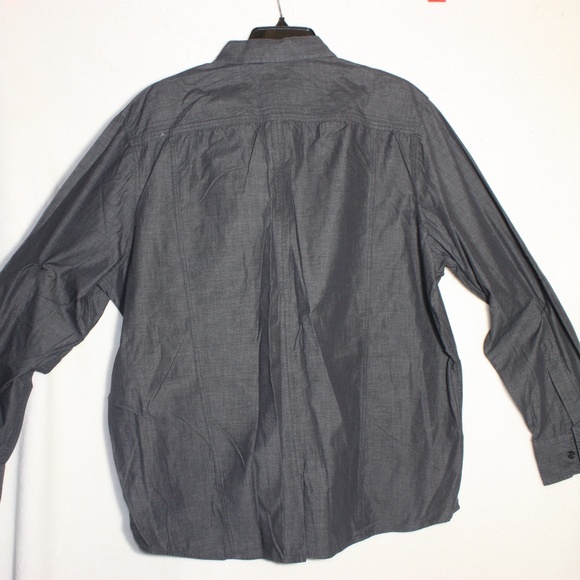 Inc International Men's Shirt XXL Black Button Down Long Sleeve w/Pockets Cotton - Picture 6 of 7